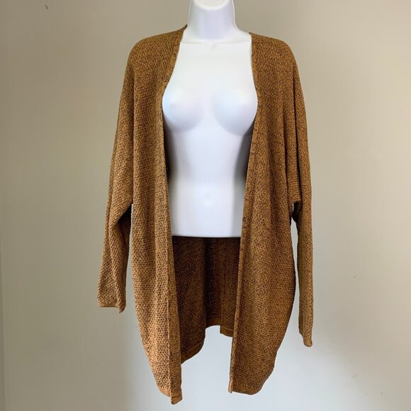 ee:some Cardigan Sweater sz M / L  Open Front Brown Pockets - Picture 1 of 8